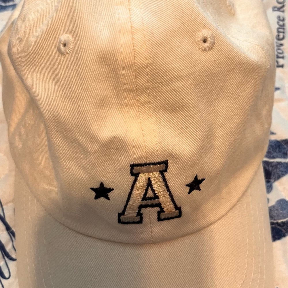 Aeropostale White Baseball Cap with Blue Stars